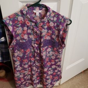 Floral Button Up Blouse